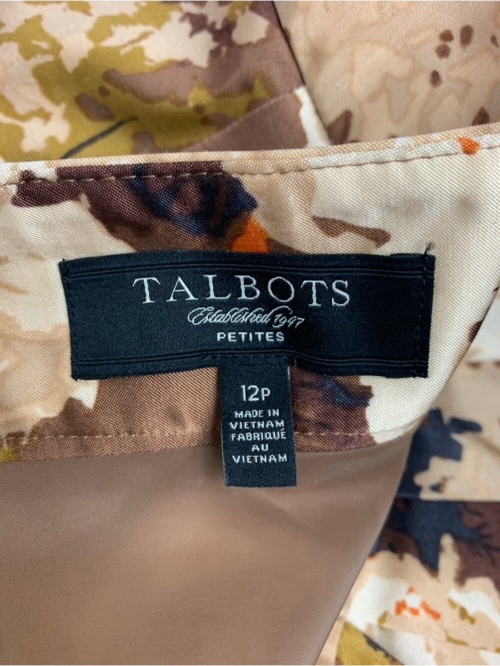 Talbots Floral Satin Skirt - Picture 5 of 7
